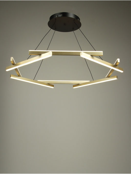 Люстра «Грассо» LED 60 Вт 3000К золото 80×80×6-206 см