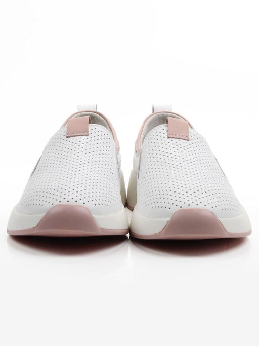 06-YG108-2 WHITE/PINK Туфли летние женские (натуральная кожа)