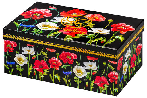 Ваза 1,5 л 12,5*9,5*22 см Маки на черном NEW BONE CHINA - Elan gallery фото 10