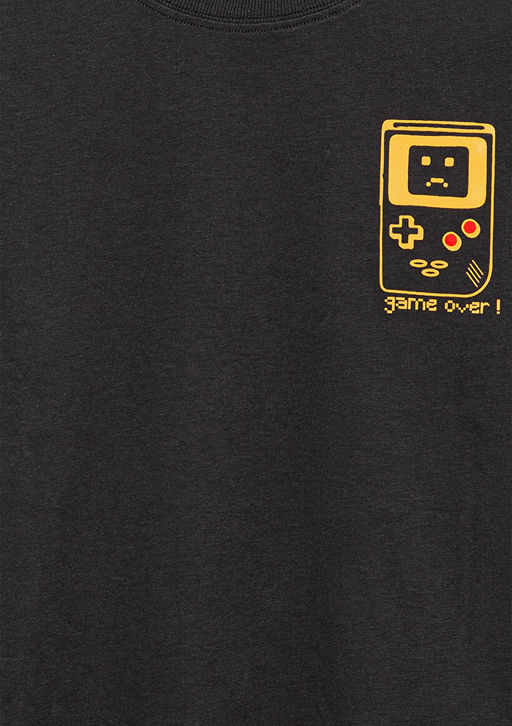 Bask?l? Antrasit Tisort - Mavi фото 5