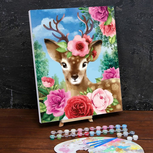 Картина по номерам на холсте с подрамником Олень 40 50 см - Школа талантов фото 3