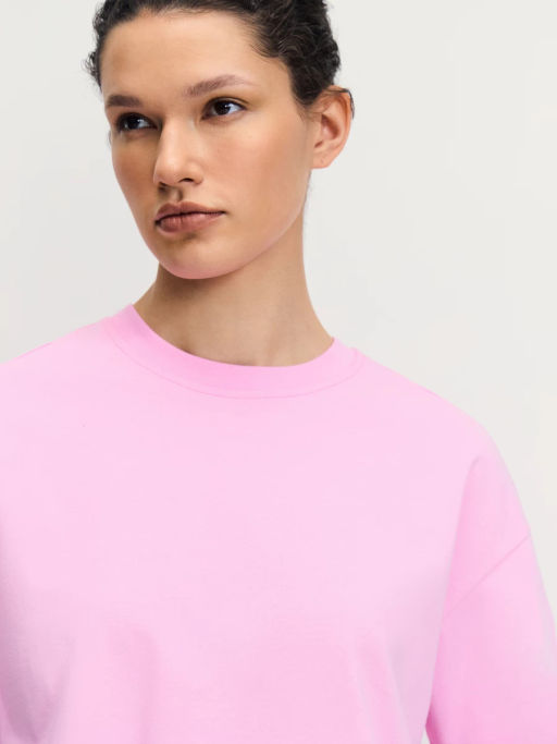 Базовая футболка оверсайз из хлопка / Zarina  фото 10