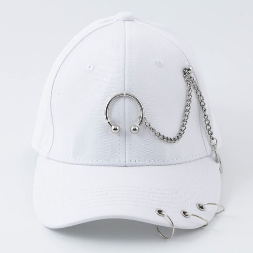 Кепка женская с кольцами, белая, р-р 56