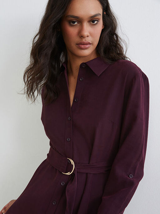 Beli Kemerli G?mlek Elbise