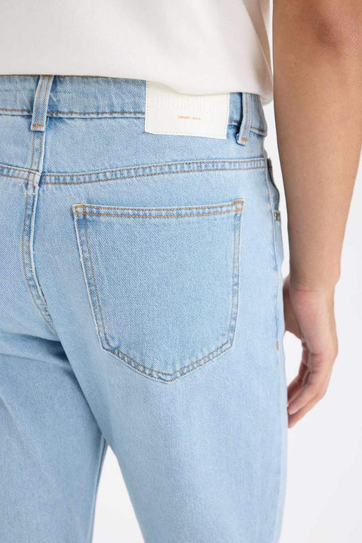 Облегающие джинсовые брюки с высокой талией и узкими потертостями в стиле 90-х годов - Defacto фото 6