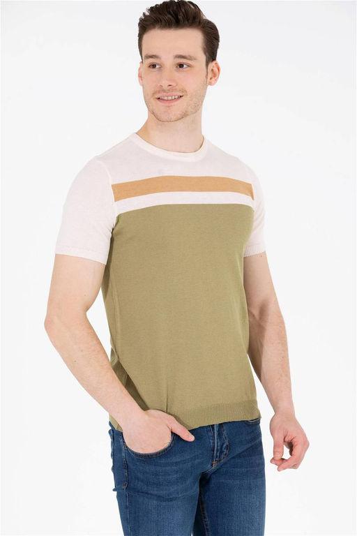 U. S. Polo Assn Мужской трикотаж цвета хаки с круглым вырезом - U.s. polo assn фото 9