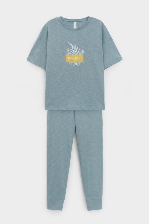 Е 20144/пыльно-голубой пижама жен