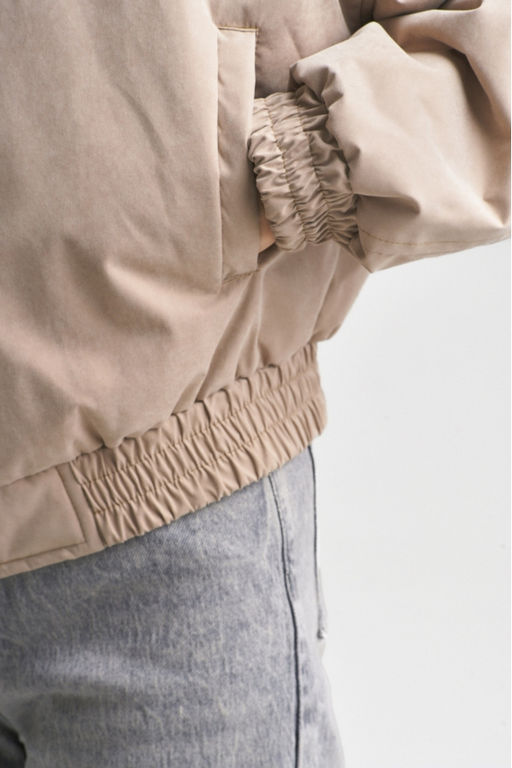 Куртка-бомбер с воротом Beige - Erist store фото 7