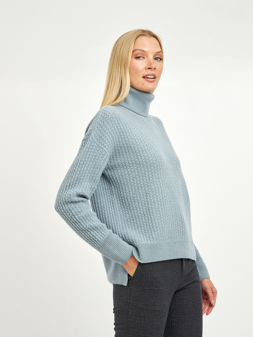 водолазка женская с удлиненной спинкой и со спущенной линией плеча - Glenfield фото 4