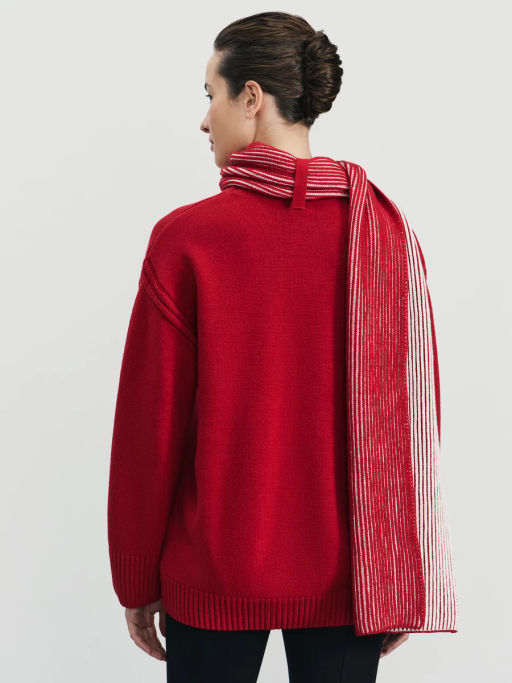 Джемпер с шарфом из хлопка / Zarina