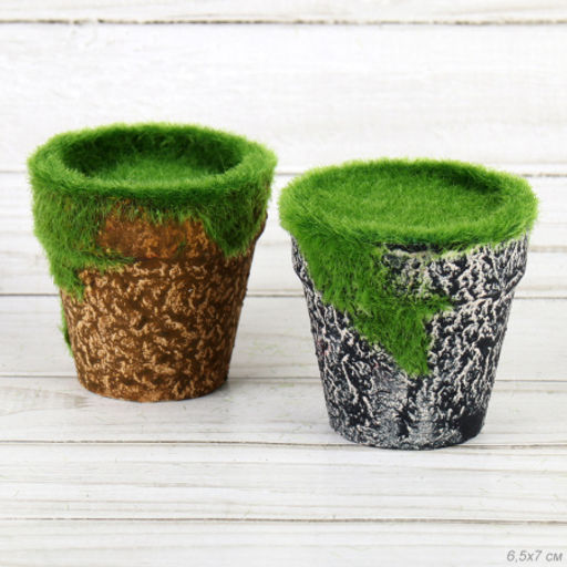 Кашпо со мхом декоративное 7х7 см / 16029 /уп 378/ - ГалеонТрейд фото 8