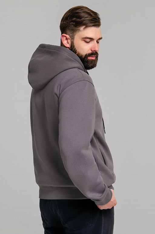 Арт. 69303 Толстовка мужская с начесом 48-58 (6 шт) Цвет:серый