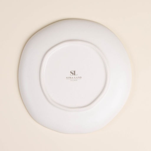 Тарелка SL Home С Новым Годом, d=21 см, фарфор, белая