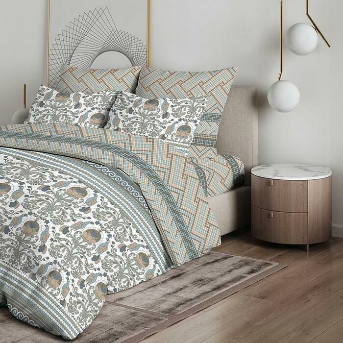 КПБ Мозайка бязь хлопок 100% 1, 5 сп. - Лен поволжья фото 2