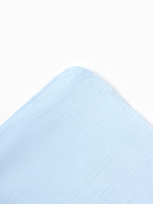 Полотенце - уголок муслиновое «Крошка Я», 75×75 см, голубой, хлопок 100%, голубое