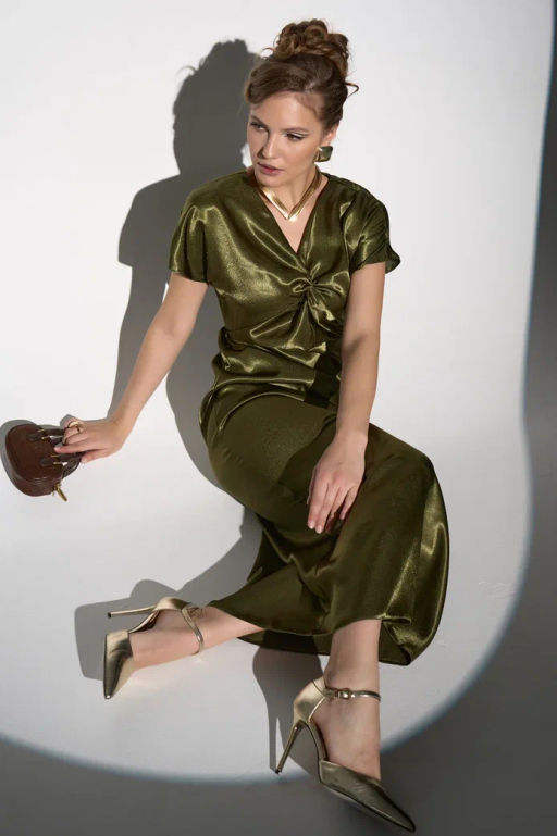 Платье Иола (олива) - Эльза фото 22