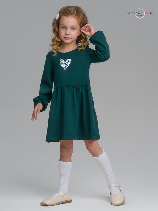 Платье Моана изумруд-лав