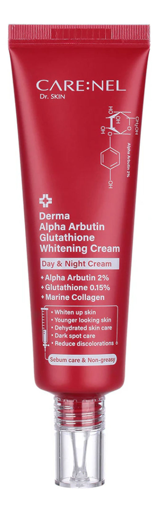 Derma Alpha Arbutine Glutathione Whitening Cream - Осветляющий крем с альфа-арбутином и глутатионом, 45 мл