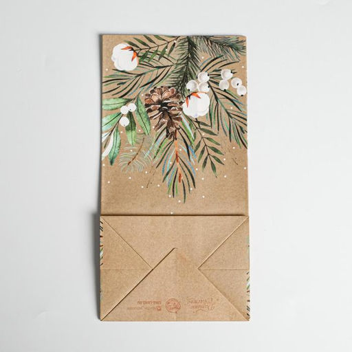 Цена за 10 шт. Пакет подарочный без ручек новогодний Present for you, 10×19×7 см