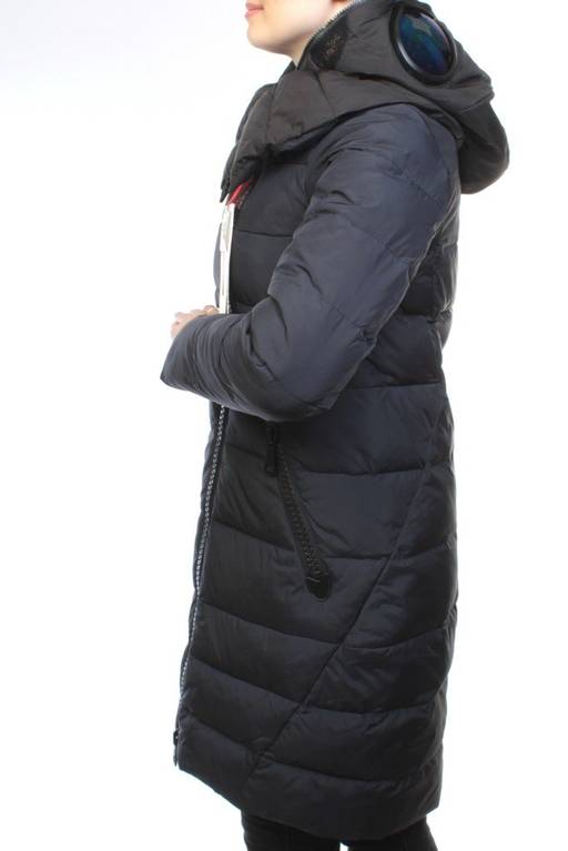 16010 NT. BLUE Пальто женское зимнее (200 гр. холлофайбер)