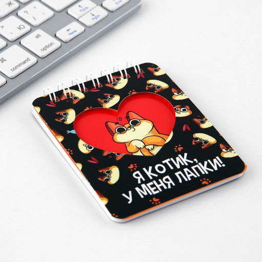 Подарочный набор канцелярский, ластики 2 шт., блокнот, карандаши «Котик»