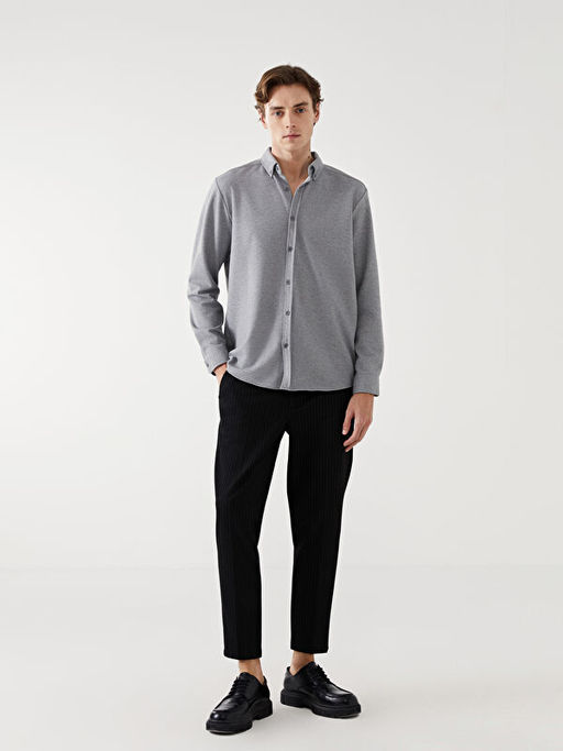 Slim Fit Uzun Kollu Erkek G?mlek