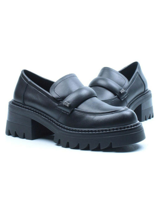 03-C1816-1 BLACK Лоферы женские (натуральная кожа)