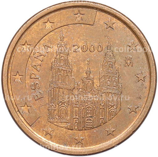 Монета 5 евроцентов 2000 года Испания