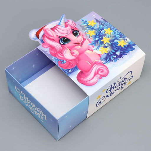 Подарочная коробка новогодняя складная «С Новым годом», 15×15×8 см