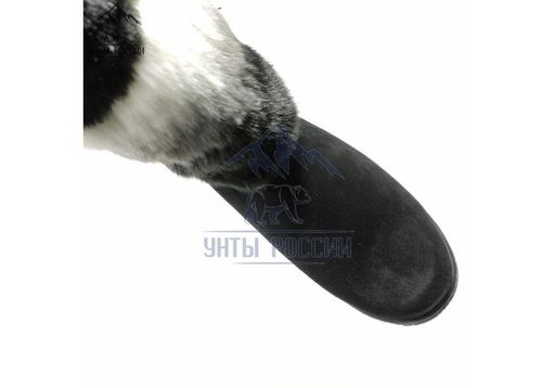 Сапоги унты Шиншилла,натуральная замша, натуральная овчина, литая подошва