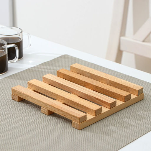 Подставка под горячее Доляна, 14×2 см, дерево