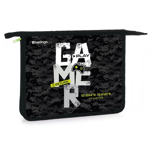Папка для тетрадей А5, молния сверху Berlingo "Play the game" (PPA51112) пластик/ткань