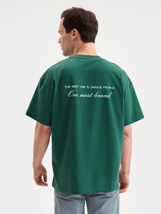 Футболка мужская MINAKU: One Most Brand, зелёная, р-р 52-54