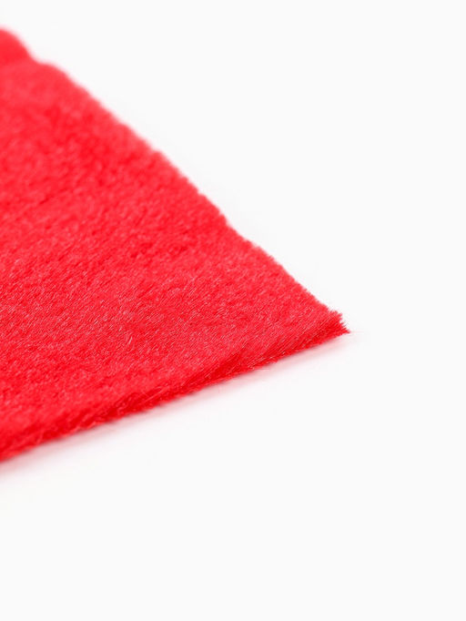 Лоскут ткани длинноворсовый на трикотажной основе, 50×50, цвет красный