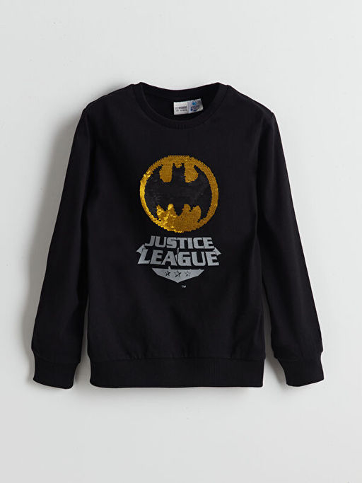 Bisiklet Yaka Batman ?ift Y?nl? Payetli Erkek ?ocuk Ti??rt