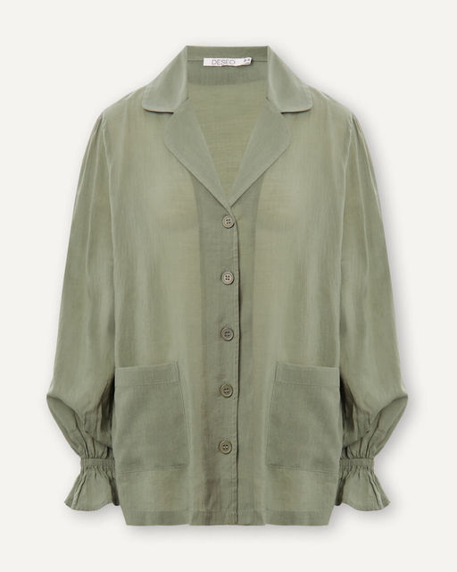 Домашняя блузка оттенка хаки - Deseo фото 2