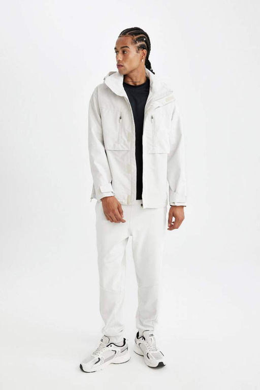 Водоотталкивающее водонепроницаемое пальто с капюшоном стандартной посадки DeFactoFit  фото 5