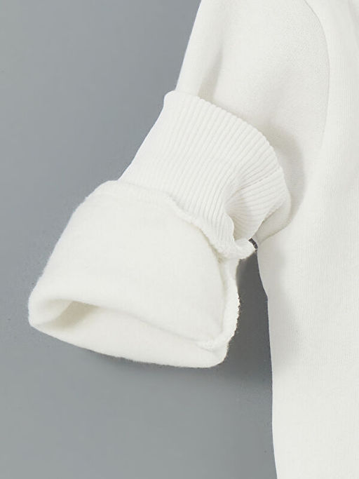 Bisiklet Yaka Bask?l? K?z ?ocuk Sweatshirt