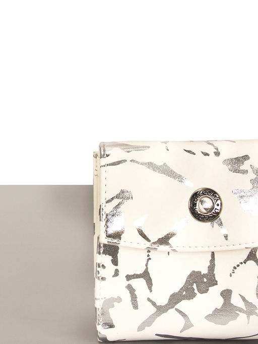 LACCOMA кошелек LA-2080-белый-серебристый натуральная кожа фото 3