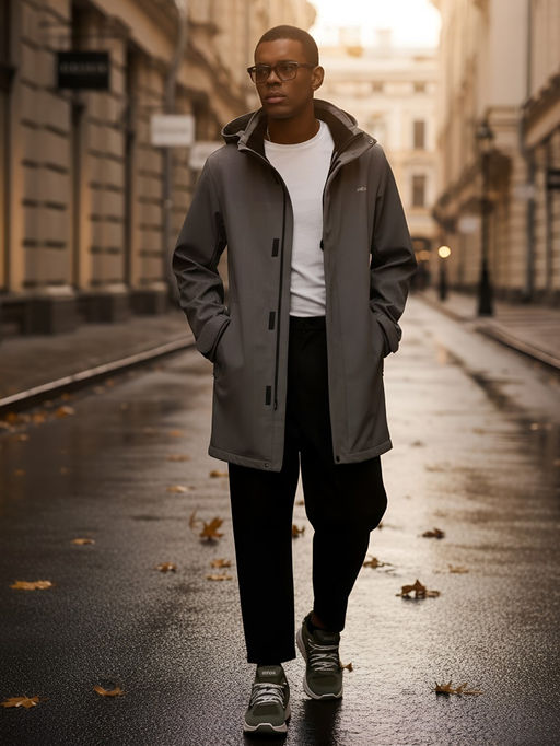 Парка спортивная мужская с капюшоном softshell серого цвета 9565Sr - Mtforce фото 42