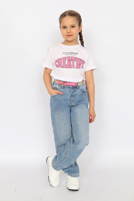 CRB wear/ HSJG 63847-20 Футболка для девочки,белый/Ex.Cherubino  фото 2