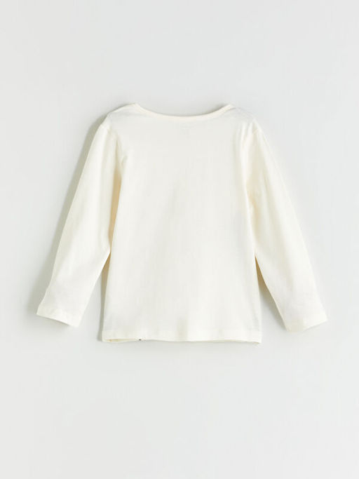 Bisiklet Yaka Bask?l? K?z Bebek Pijama ?st?