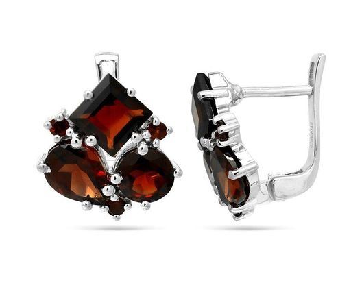 Серьги, гранат, Изящество