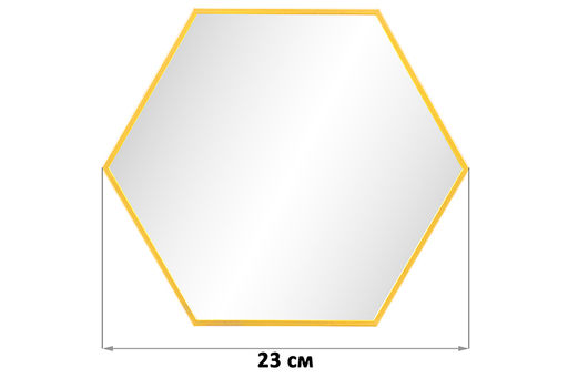 Набор из 4-х интерьерных зеркал 23*23*1,2 см "Соты" с подвесом. пластик