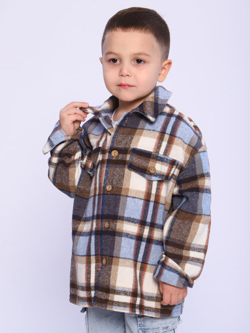 РБ012 Рубашка Бавария (голубой; коричневый) - Милаша фото 15