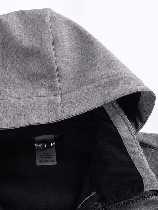 Парка спортивная мужская с капюшоном softshell серого цвета 9565Sr - Mtforce фото 24