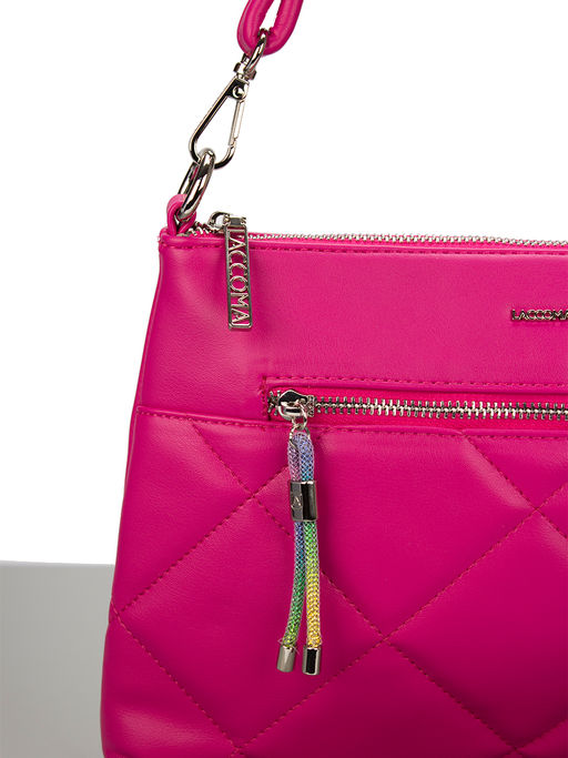 LACCOMA сумка Майя-Ф826-фуксия эко кожа хлопок  фото 5