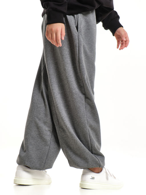 Брюки с принтом из футера UD 8021 графит меланж - Mini maxi фото 6