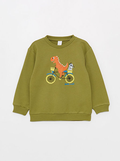 Bask?l? Uzun Kollu Erkek Bebek Sweatshirt 2li - Waikiki фото 3