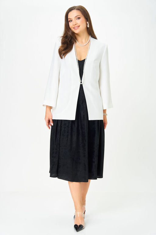 Костюм Lenata 20457 белый с черным